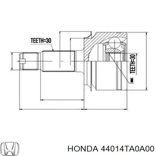 ШРУС наружный HONDA 44014TA0A00