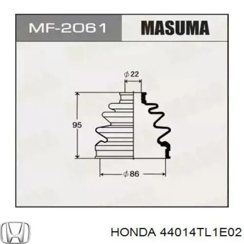Граната колесная Honda 44014TL1E02 цена, от 101.35 USD