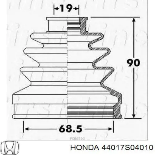 Пыльник шарнира угловых скоростей внутренний передний Honda 44017S04010 цена, от 5.88 USD