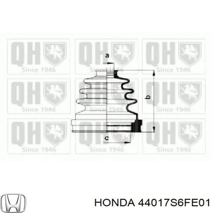 Fuelle, árbol de transmisión delantero interior 44017S6FE01 Honda