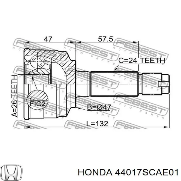 Пыльник ШРУСа внутренний, передней полуоси Honda 44017SCAE01