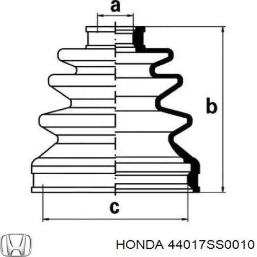 Пыльник ШРУСа внутренний 44017SS0010 Honda