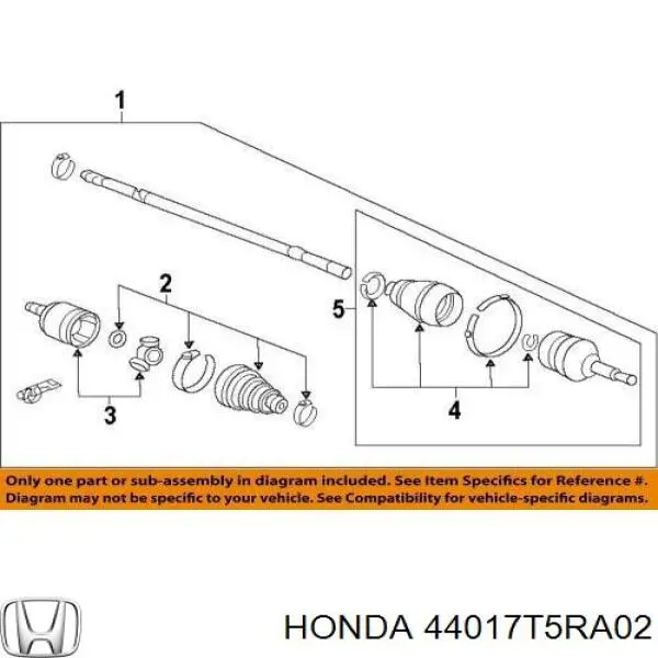  44017T5RA02 Honda