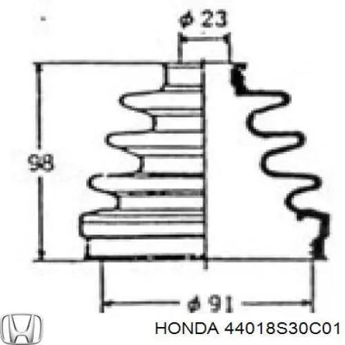 Купить 44018S30C01 Honda Пыльник гранаты наружный, передний