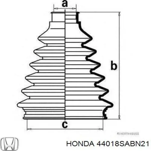Купить 44018SABN21 Honda Пыльник гранаты наружный, передний