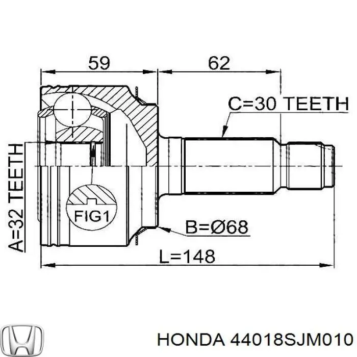 Купить 44018SJM010 Honda Пыльник гранаты наружный, передний