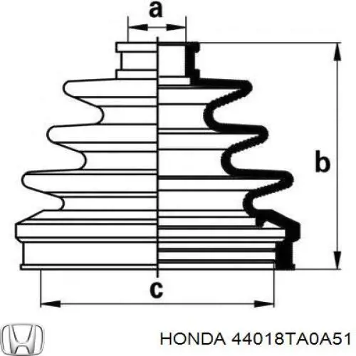 44018TA0A51 Honda Пыльник шарнира привода