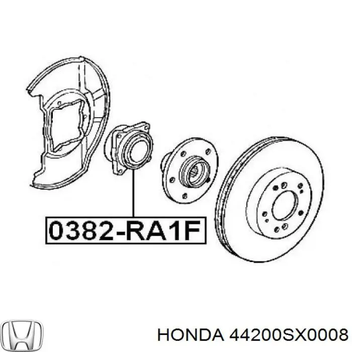 Подшипник ступицы 44200SX0008 Honda