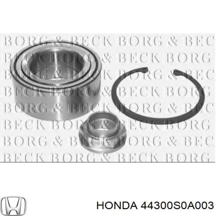 Комплект подшипника ступицы колеса Honda 44300S0A003 цена, от 24.64 USD