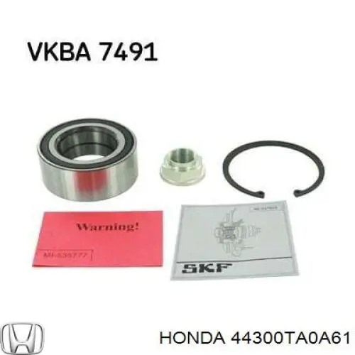 Ступичный подшипник передний Honda 44300TA0A61