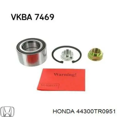 Подшипник ступицы 44300TR0951 Honda