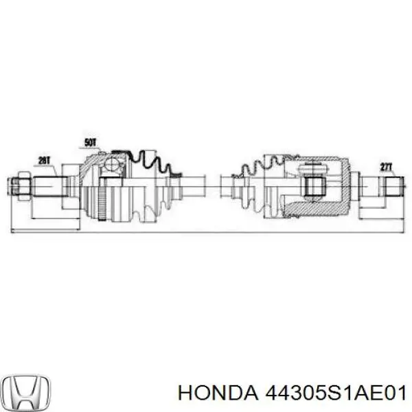 Привод передний правый Honda Accord VI седан (CG) (1998 - 2003) цена, от 141.72 USD
