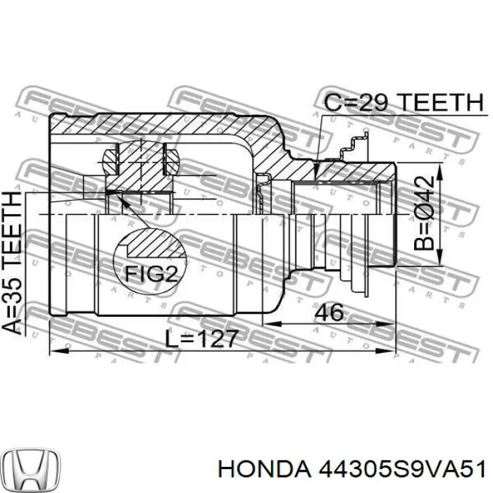  44305S9VA51 Honda