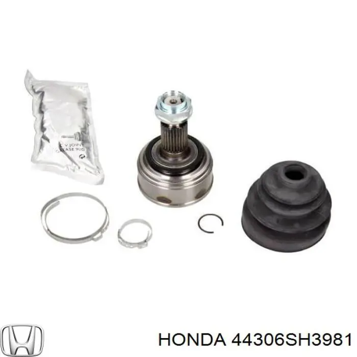 Полуось (привод) передняя левая 44306SH3981 Honda