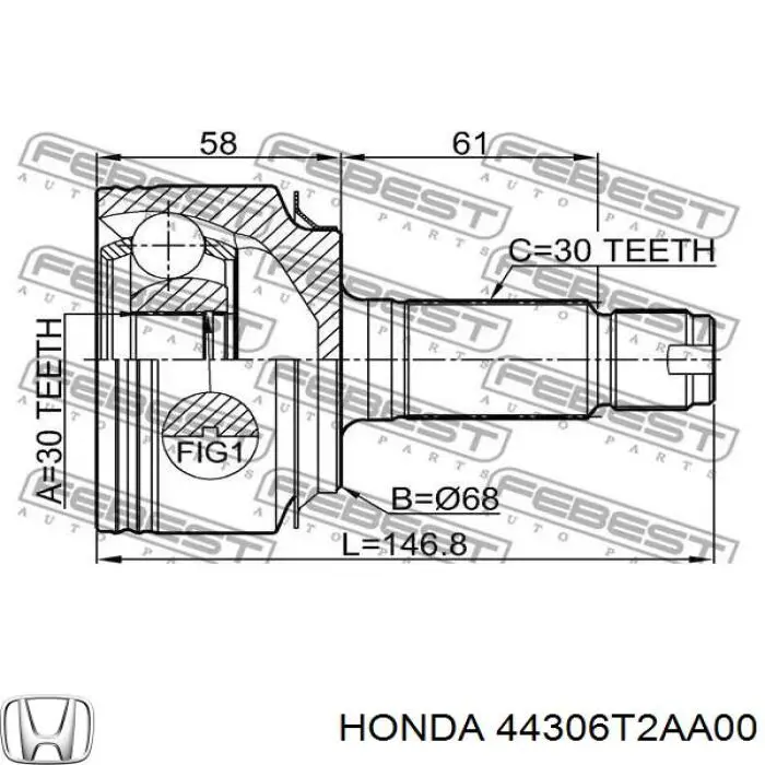  44306T2AA00 Honda