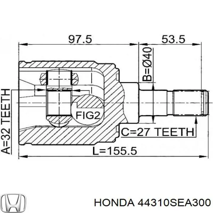 Honda 44310SEA300 цена, от 356.61 USD