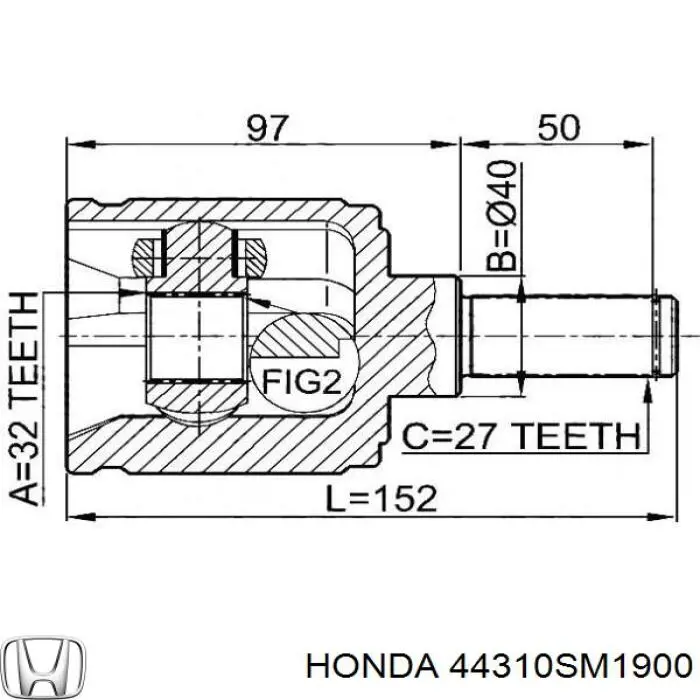 Купить 44310SM1900 Honda Шрус внутренний левый