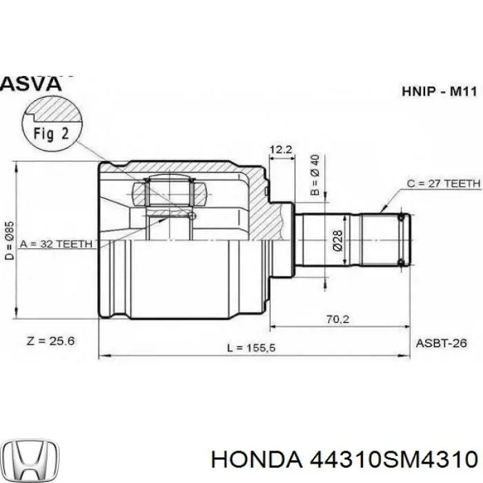 44310SM4310 Honda