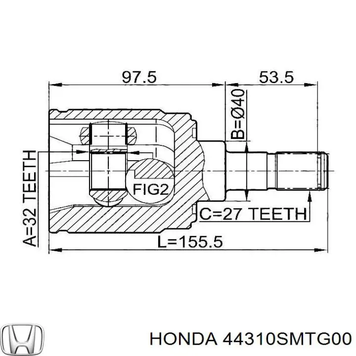 Купить XX44310SMTG00 Market (OEM) ШРУС внутренний