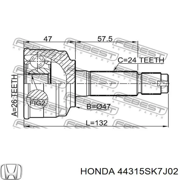 44315SK7J02 Honda