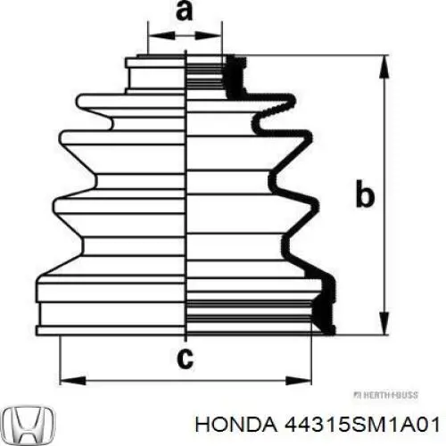 44315SM1A01 Honda пыльник шруса передней полуоси внутренний правый