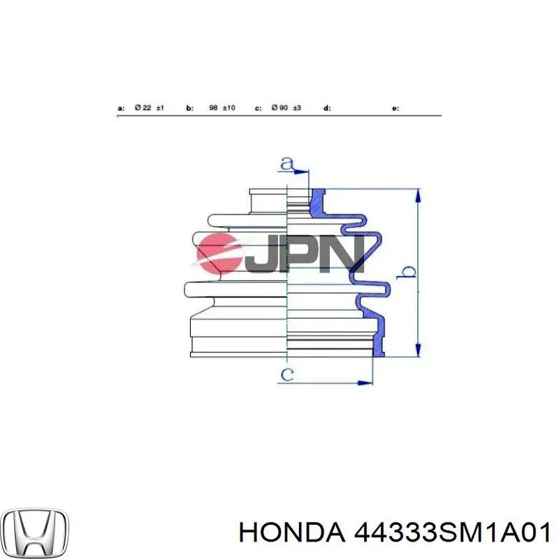 44333SM1A01 Honda Пыльник шарнира привода