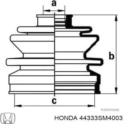 Чехол шруса Honda 44333SM4003 цена, от 8.34 USD