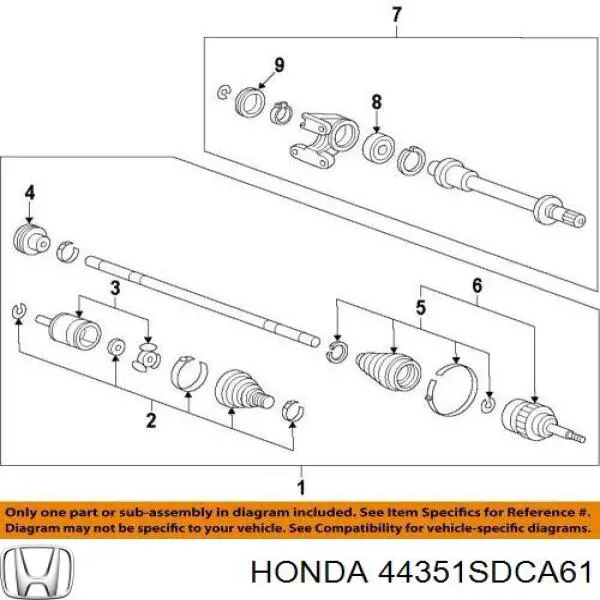  44351SDCA61 Honda