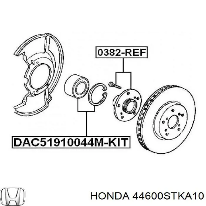 Ступицы передних колес Honda 44600STKA10 цена, от 25.31 USD