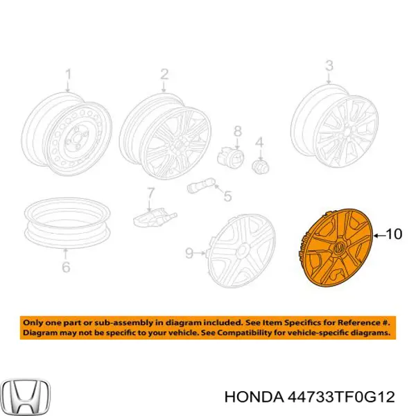 44733TF0G12 Honda 