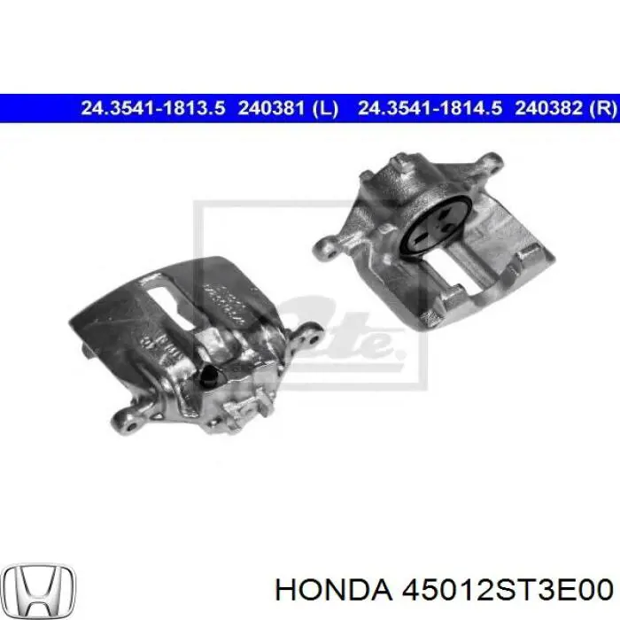 Pinza de freno delantera derecha 45012ST3E00 Honda