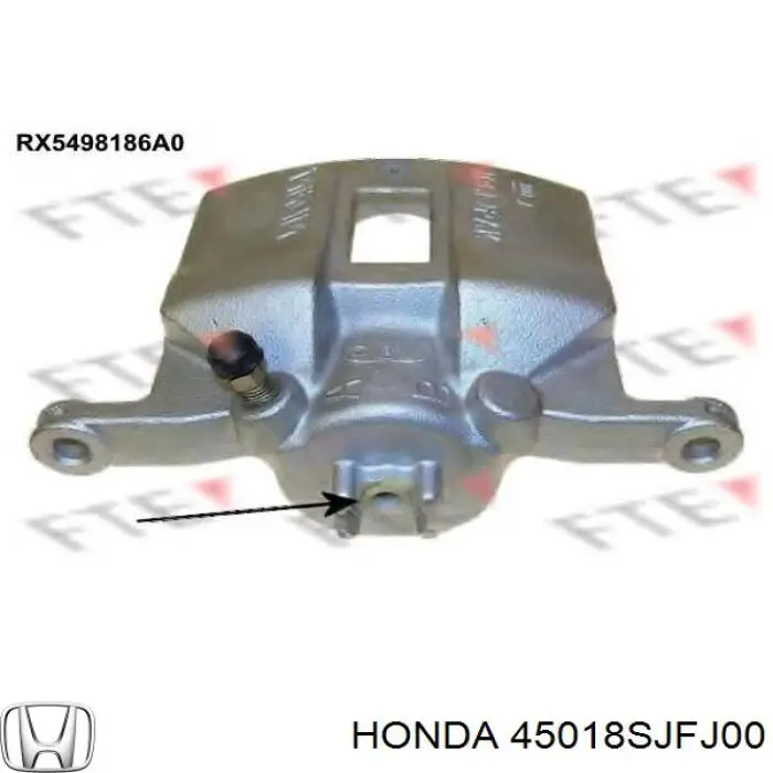 Суппорт тормозной передний правый Honda 45018SJFJ00