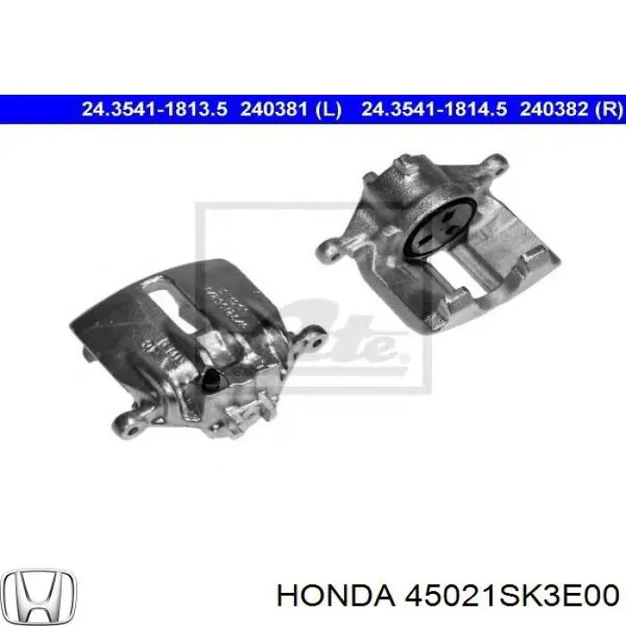 45021-SK3-E00 Honda суппорт тормозной передний правый
