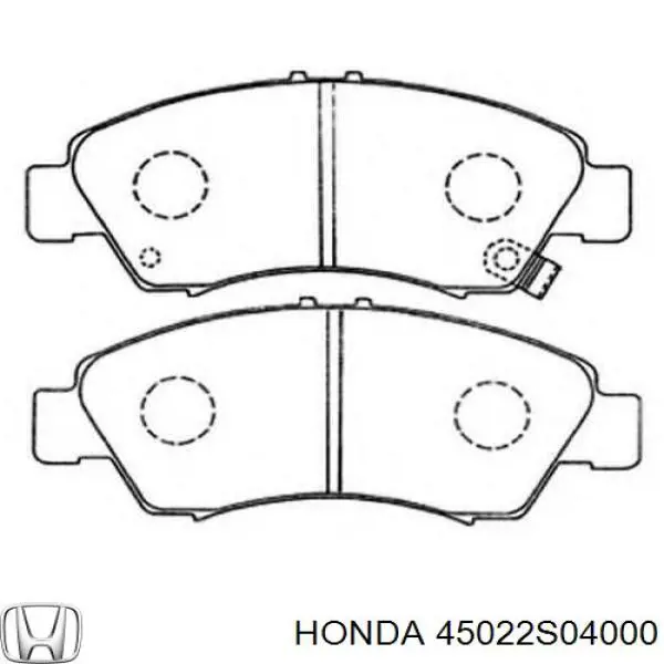 Передние тормозные колодки 45022S04000 Honda