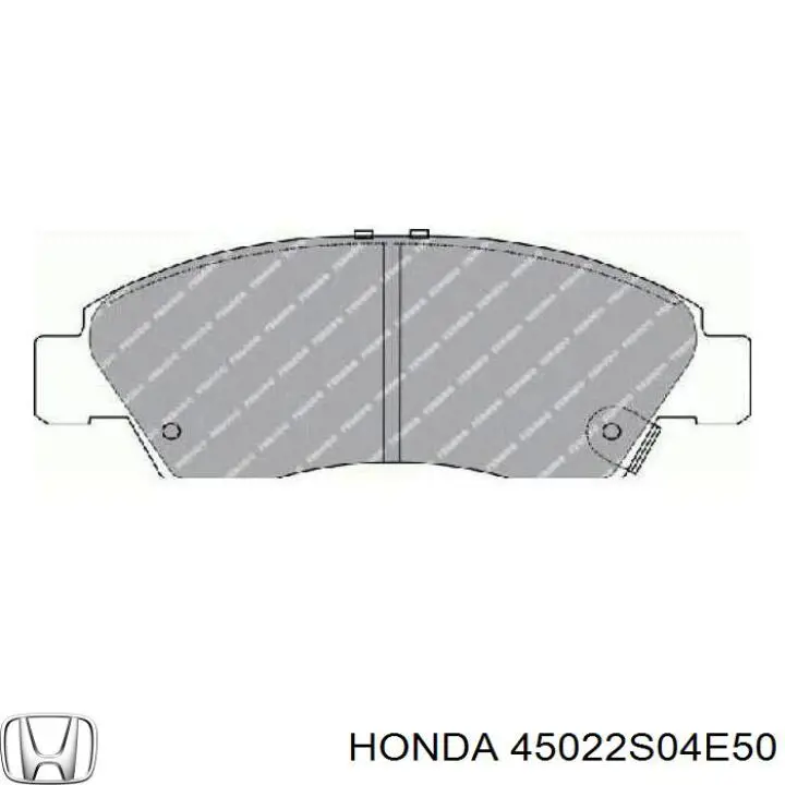45022S04E50 Honda колодки тормозные передние дисковые