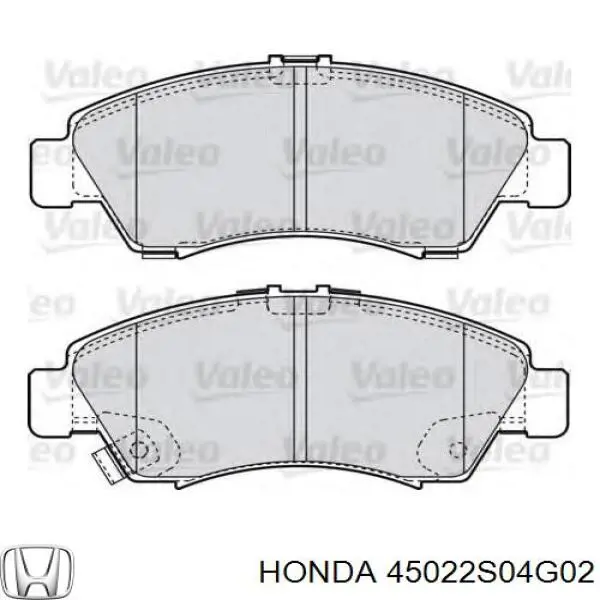 45022S04G02 Honda колодки тормозные передние дисковые