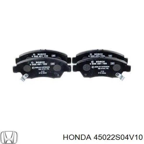 45022S04V10 Honda Колодки передние