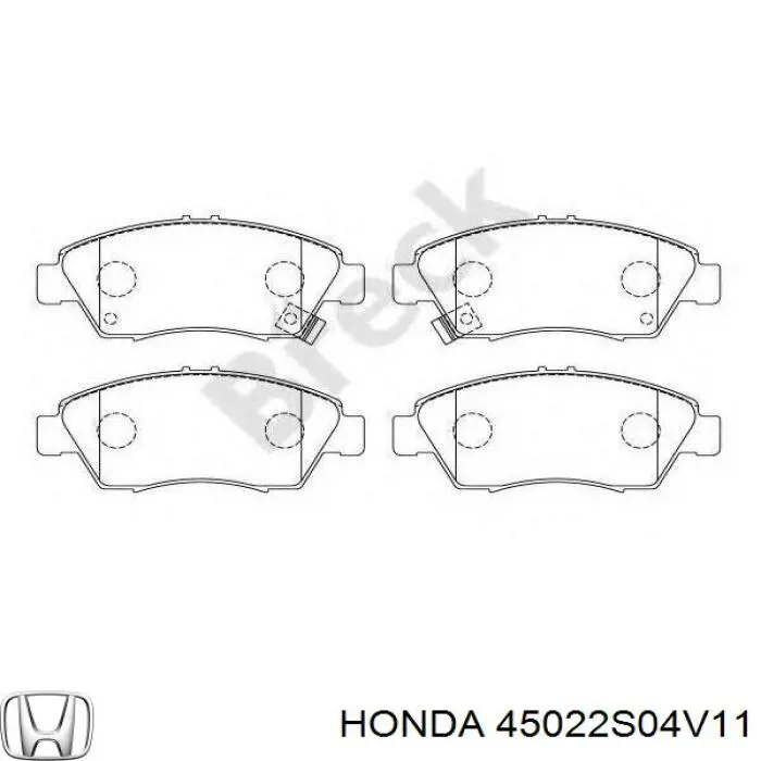 Колодки Honda 45022S04V11 цена, от 26.51 USD