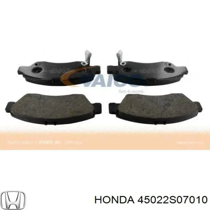 Передние тормозные колодки 45022S07010 Honda