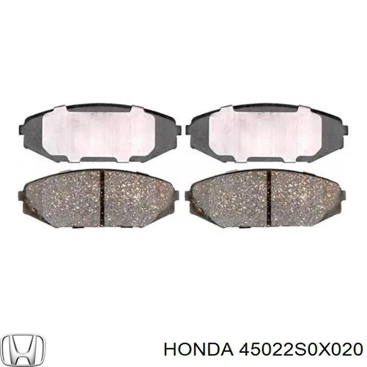45022S0X020 Honda колодки тормозные передние дисковые