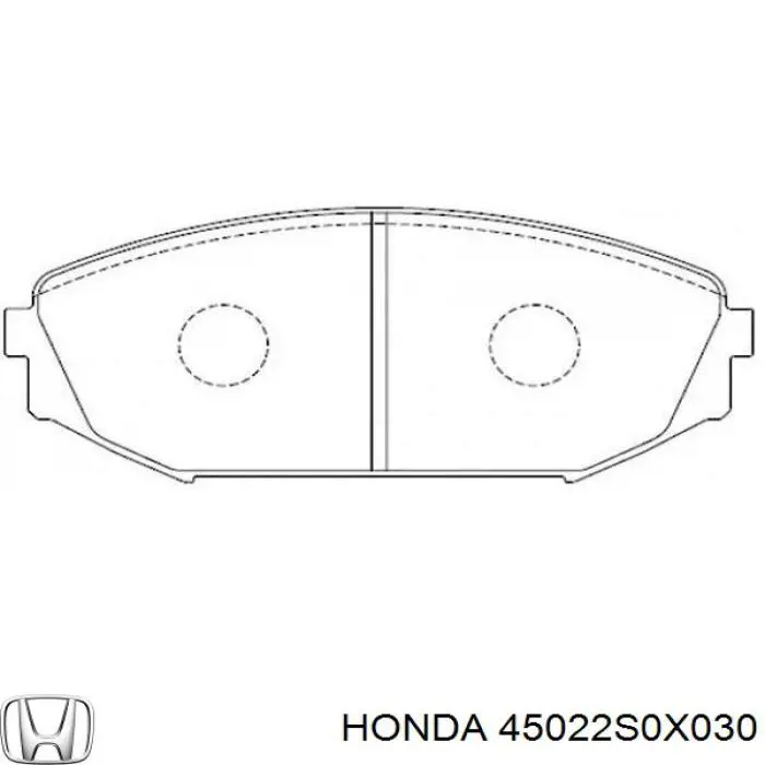 Передние тормозные колодки 45022S0X030 Honda