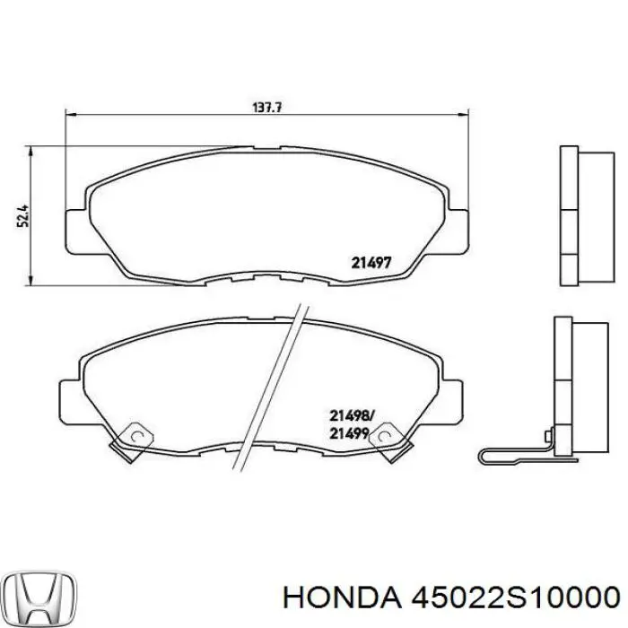 Колодки Honda 45022S10000 цена, от 18.01 USD