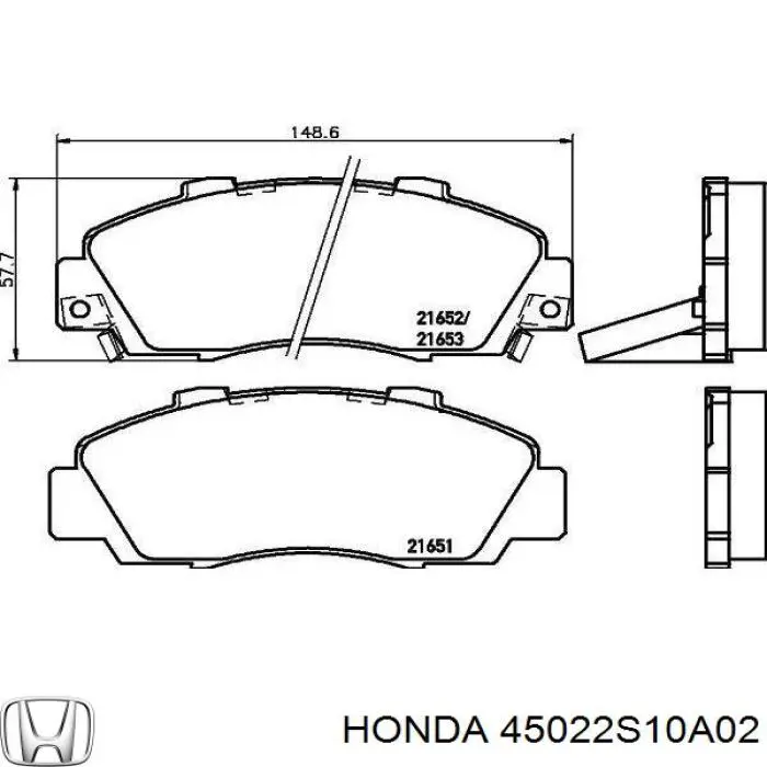 Колодки Honda 45022S10A02 цена, от 18.28 USD