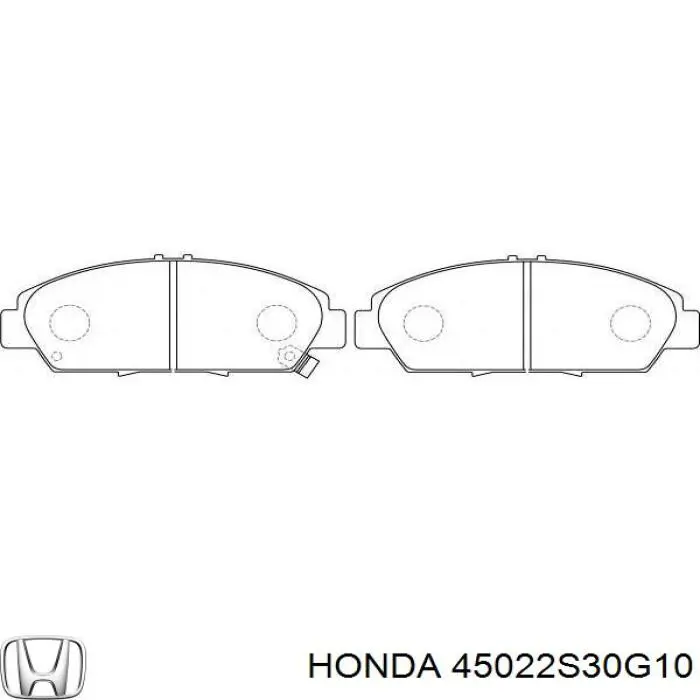 45022S30G10 Honda колодки тормозные передние дисковые