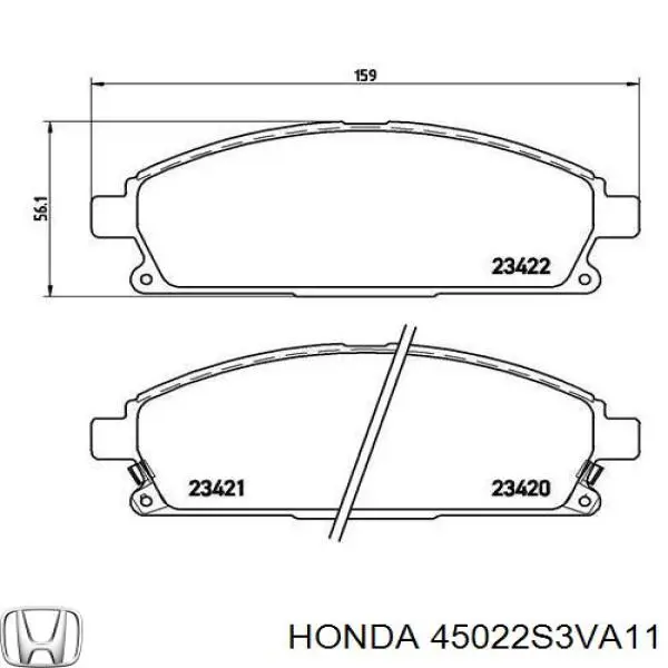 Купить 45022S3VA11 Honda Колодки тормозные
