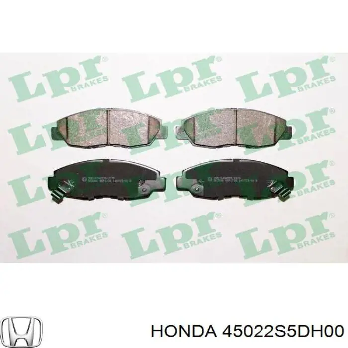 Передние тормозные колодки 45022S5DH00 Honda