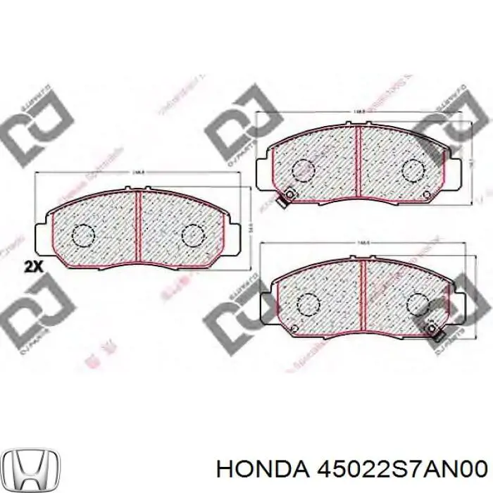 Колодки Honda 45022S7AN00 цена, от 24.52 USD