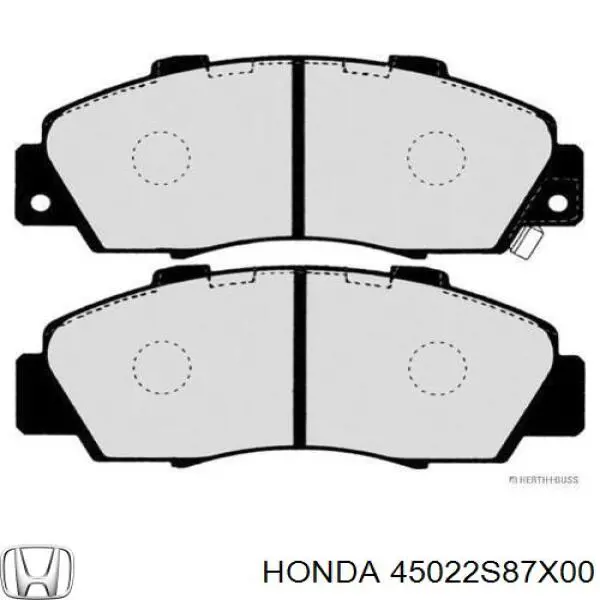 45022S87X00 Honda передние тормозные колодки