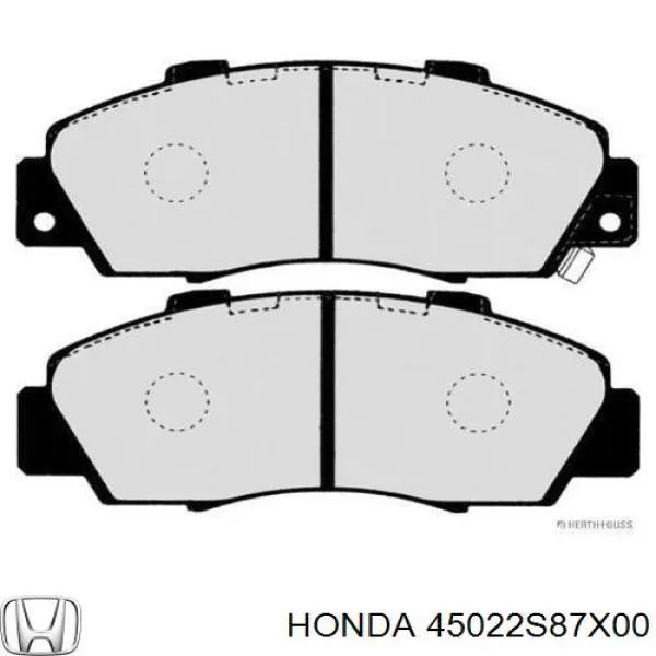 Передние тормозные колодки 45022S87X00 Honda