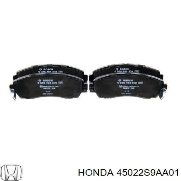 Передние тормозные колодки 45022S9AA01 Honda